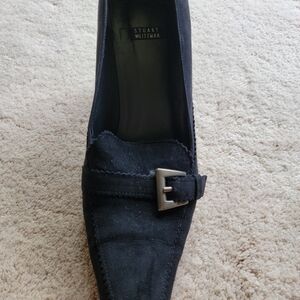 Stuart Weitzman Black Flats with Minimalist Design